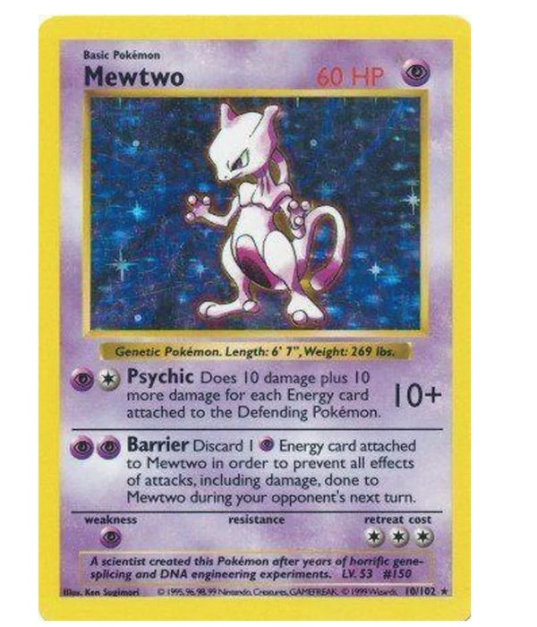 Primeira edição Shadowless Mewtwo